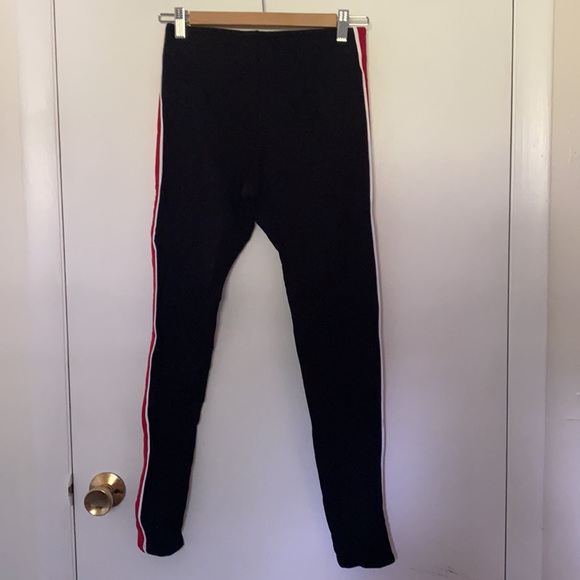 H&M leggings with Red and White stripe - Picture 2 of 3